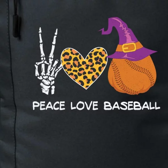 Peace Love Baseball Funny Halloween Funny Gift Daily Commute Backpack