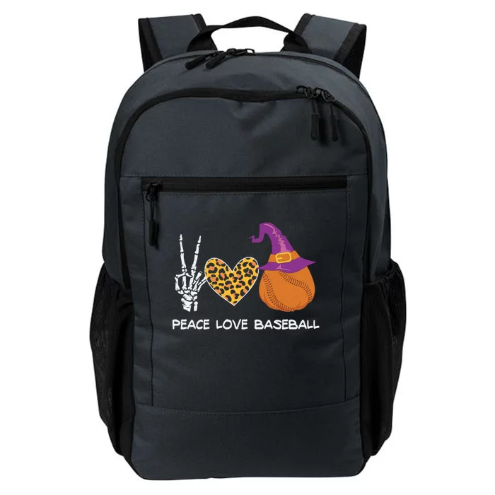 Peace Love Baseball Funny Halloween Funny Gift Daily Commute Backpack