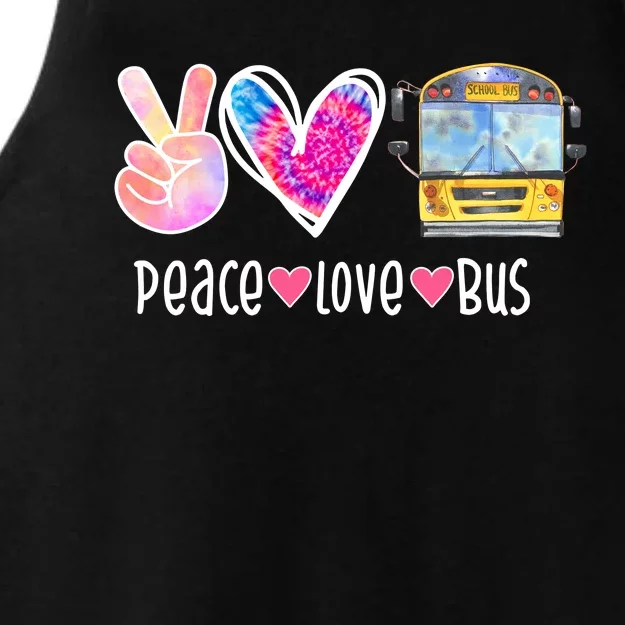 Peace Love Bus Gift For Bus Driver Ladies Tri-Blend Wicking Tank