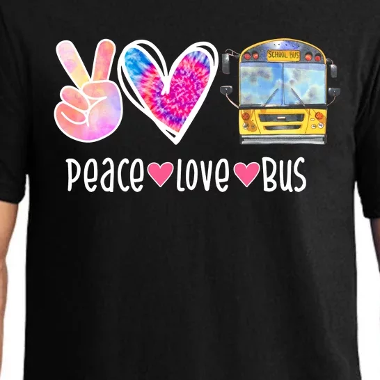 Peace Love Bus Gift For Bus Driver Pajama Set