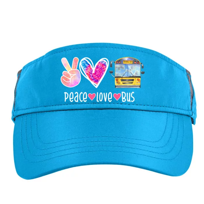 Peace Love Bus Gift For Bus Driver Adult Drive Performance Visor