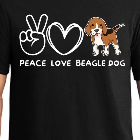 Peace Love Beagle Dog Retro Beagle Dog Lover Meaningful Gift Pajama Set