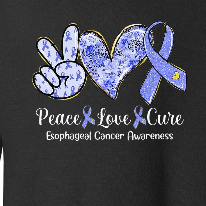 Peace Love Cure Periwinkle Ribbon Esophageal Cancer Gifts Toddler Sweatshirt