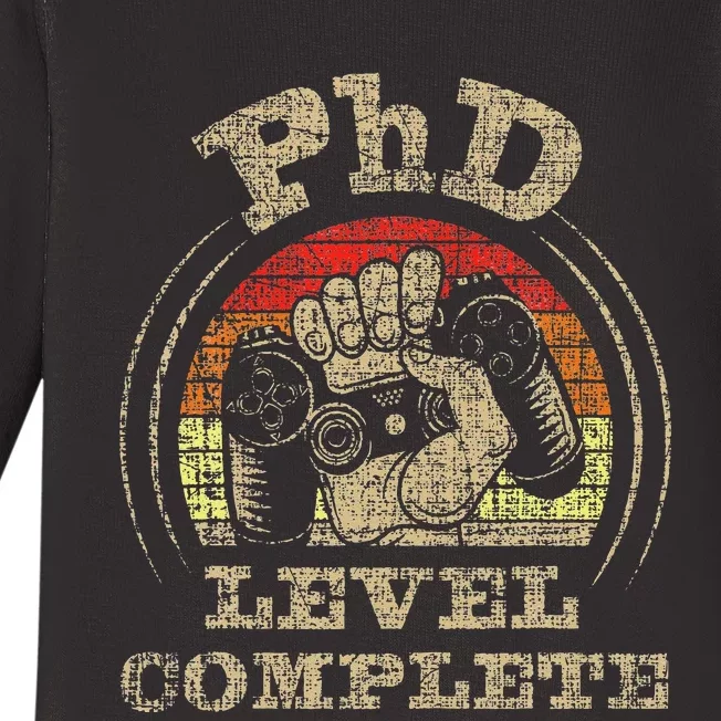 PhD Level Complete PhD Graduate Ph.D. Graduation Doctorate Baby Long Sleeve Bodysuit