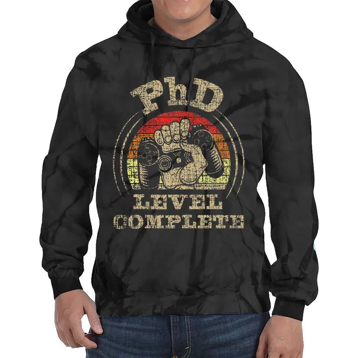 PhD Level Complete PhD Graduate Ph.D. Graduation Doctorate Tie Dye Hoodie