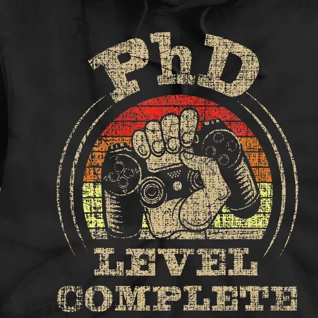 PhD Level Complete PhD Graduate Ph.D. Graduation Doctorate Tie Dye Hoodie