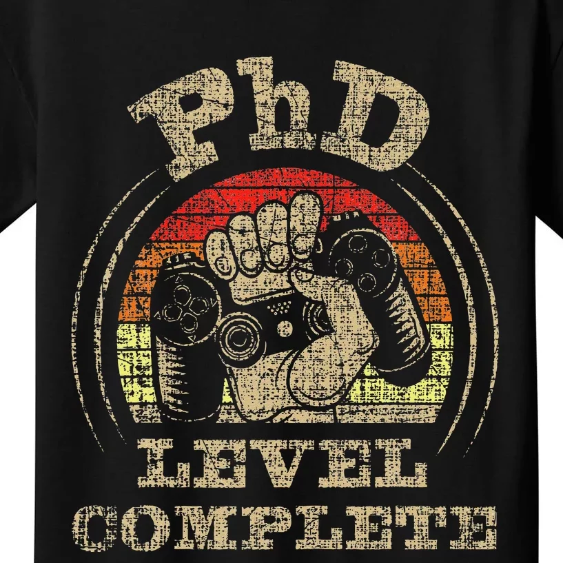 PhD Level Complete PhD Graduate Ph.D. Graduation Doctorate Kids T-Shirt