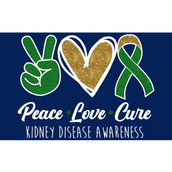 Peace Love Cure Kidney Disease Awareness Bumper Sticker