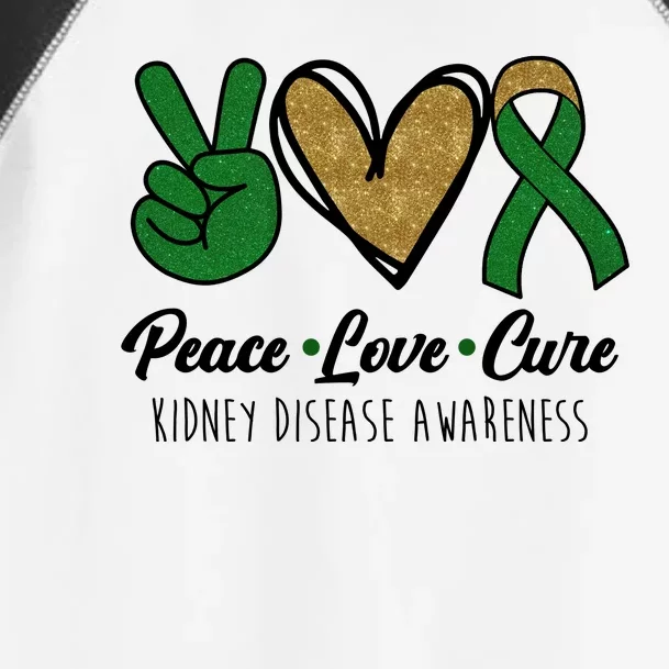 Peace Love Cure Kidney Disease Awareness Toddler Fine Jersey T-Shirt