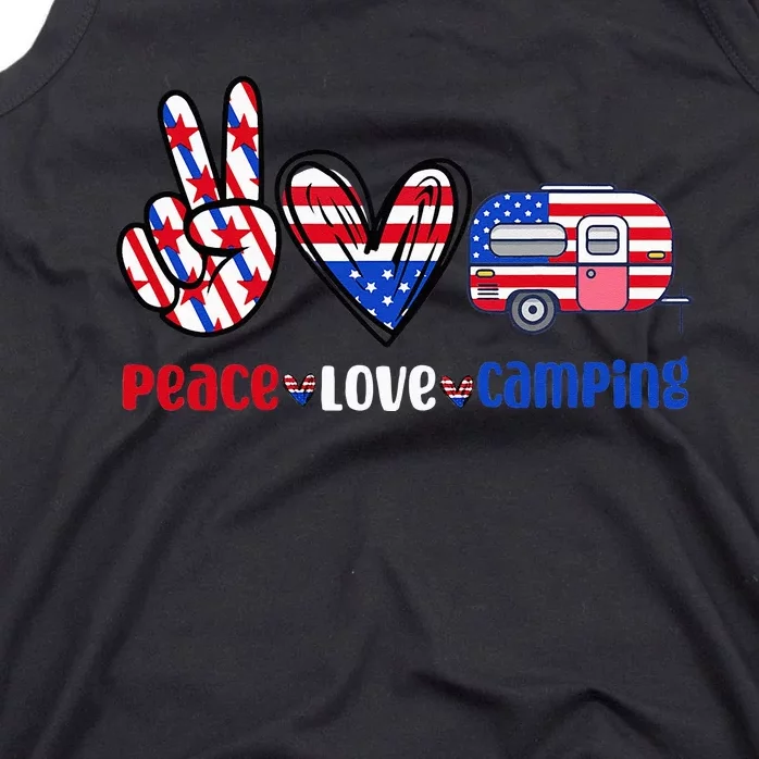 Peace Love Camp 4th of July Celebration Tank Top