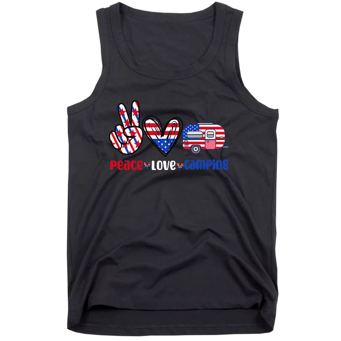 Peace Love Camp 4th of July Celebration Tank Top