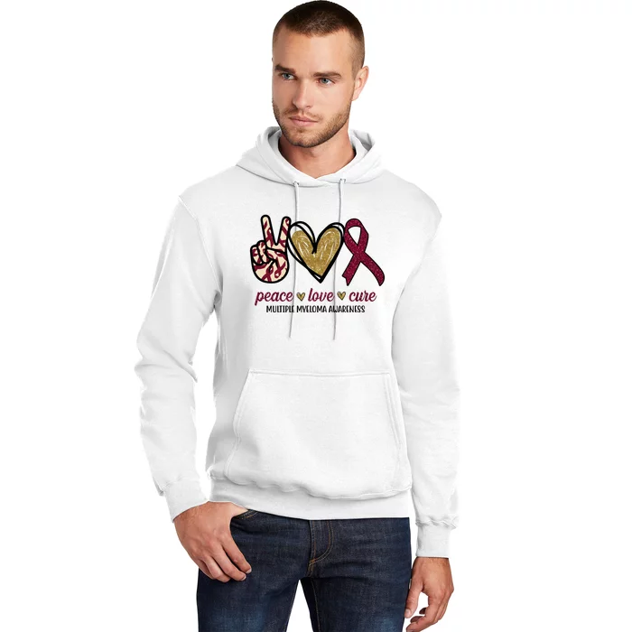 Peace Love Cure Multiple Myeloma Awareness Hoodie