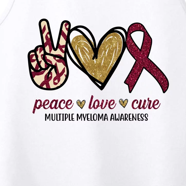 Peace Love Cure Multiple Myeloma Awareness Performance Tank