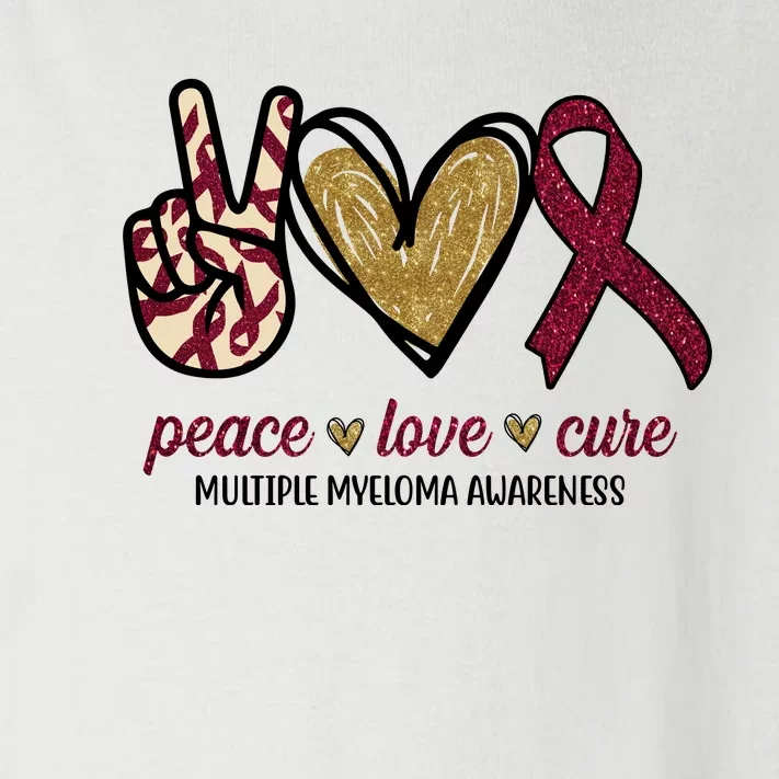 Peace Love Cure Multiple Myeloma Awareness Toddler Long Sleeve Shirt