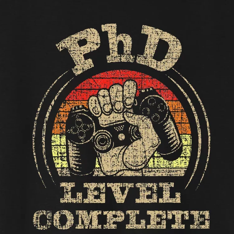 PhD Level Complete PhD Graduate Ph.D. Graduation Doctorate Women's Crop Top Tee