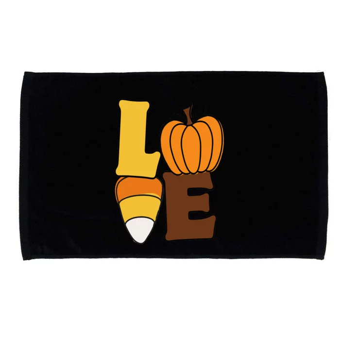 Pumpkin Love Candy Corn Fall Y'All Hello Fall Love Fall Microfiber Hand Towel