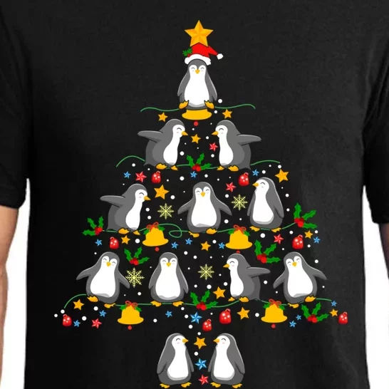 Penguin Lover Christmas Tree Funny Penguin Xmas Tree Gift Pajama Set