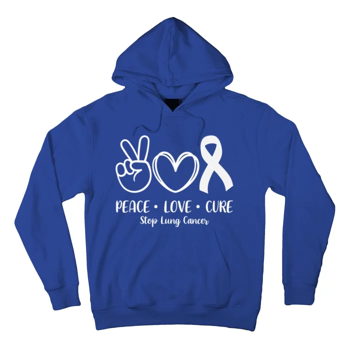 Peace Love Cure Long Cancer Awareness Hoodie