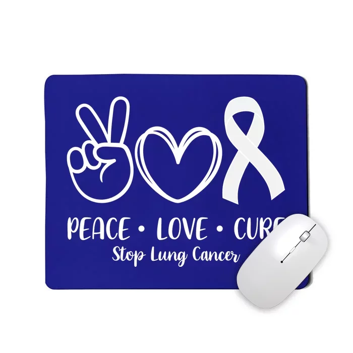 Peace Love Cure Long Cancer Awareness Mousepad