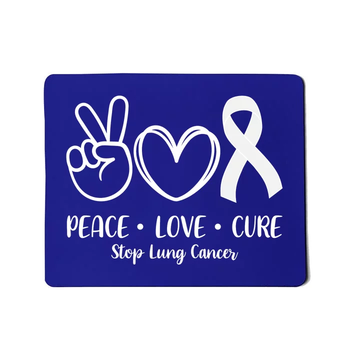 Peace Love Cure Long Cancer Awareness Mousepad