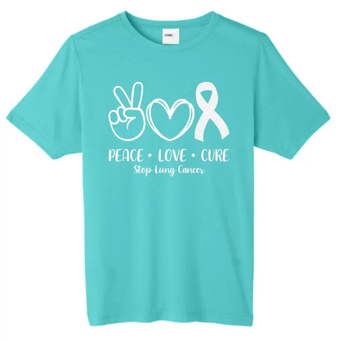 Peace Love Cure Long Cancer Awareness ChromaSoft Performance T-Shirt