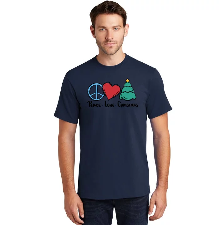 Peace Love Christmas Tall T-Shirt