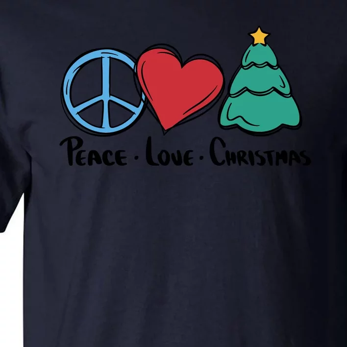 Peace Love Christmas Tall T-Shirt