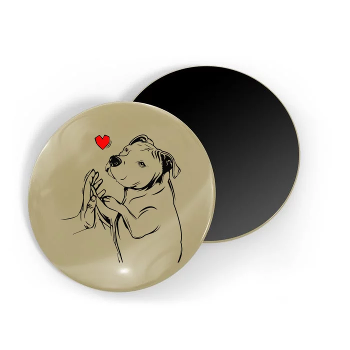 Pitbull Love Cute Pittie Dog Mom Funny Magnet