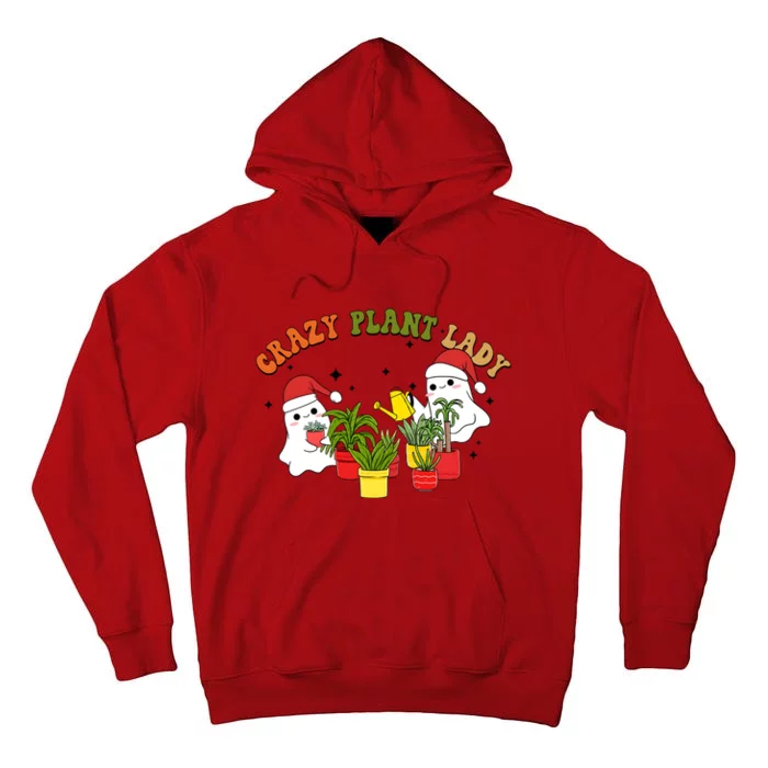 Plant Lover Christmas Crazy Plant Lady Cute Ghost Tall Hoodie