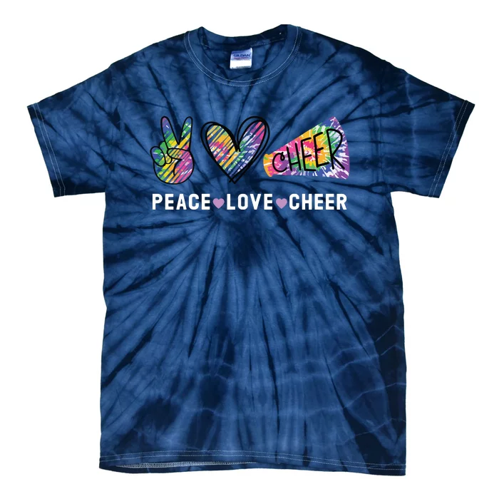 Peace Love Cheer Tie Dye Cheerleading For Cheerleader Cute Tie-Dye T-Shirt