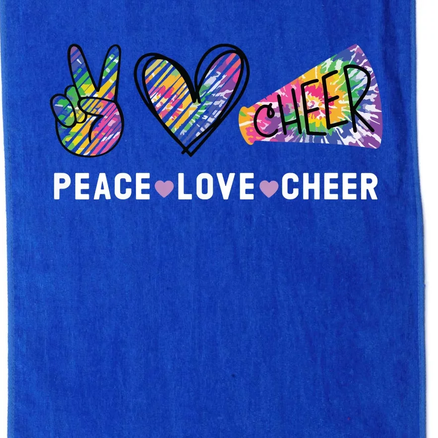 Peace Love Cheer Tie Dye Cheerleading For Cheerleader Cute Platinum Collection Golf Towel