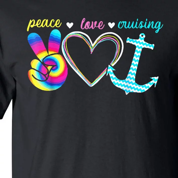 Peace Love Cruising Ship Hippie Floating Ocean Beach Lover Tall T-Shirt