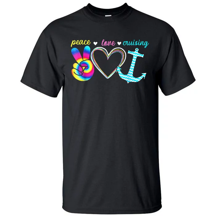 Peace Love Cruising Ship Hippie Floating Ocean Beach Lover Tall T-Shirt