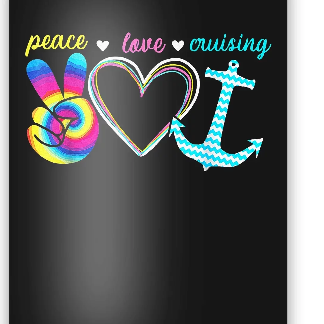 Peace Love Cruising Ship Hippie Floating Ocean Beach Lover Poster