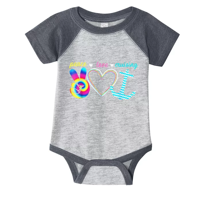 Peace Love Cruising Ship Hippie Floating Ocean Beach Lover Infant Baby Jersey Bodysuit