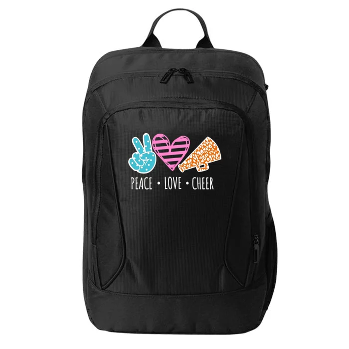 Peace Love Cheer Cheerleader Teen Girls Funny Cheerleading Gift City Backpack