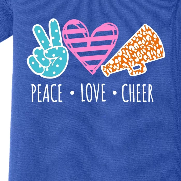 Peace Love Cheer Cheerleader Teen Girls Funny Cheerleading Gift Baby Bodysuit