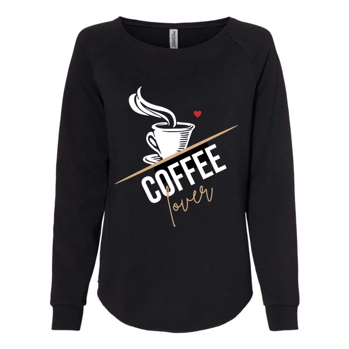 Peace Love Coffee Lovers Hippie Womens California Wash Sweatshirt