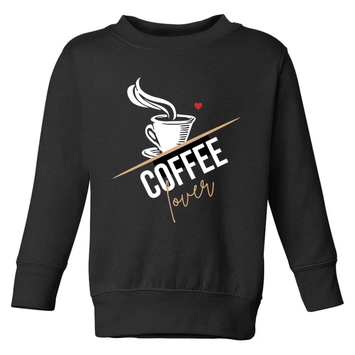 Peace Love Coffee Lovers Hippie Toddler Sweatshirt