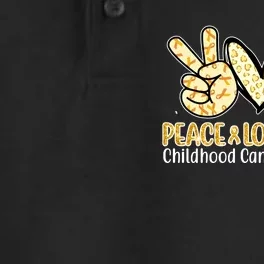 Peace Love Cure Childhood Cancer Awareness Dry Zone Grid Performance Polo