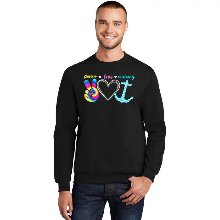 Peace Love Cruising Ship Hippie Floating Ocean Sweatshirt