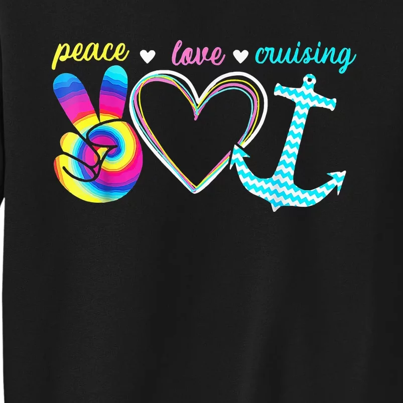 Peace Love Cruising Ship Hippie Floating Ocean Sweatshirt