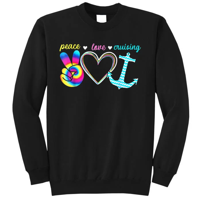 Peace Love Cruising Ship Hippie Floating Ocean Sweatshirt