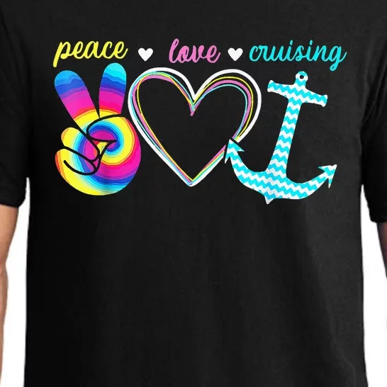 Peace Love Cruising Ship Hippie Floating Ocean Pajama Set