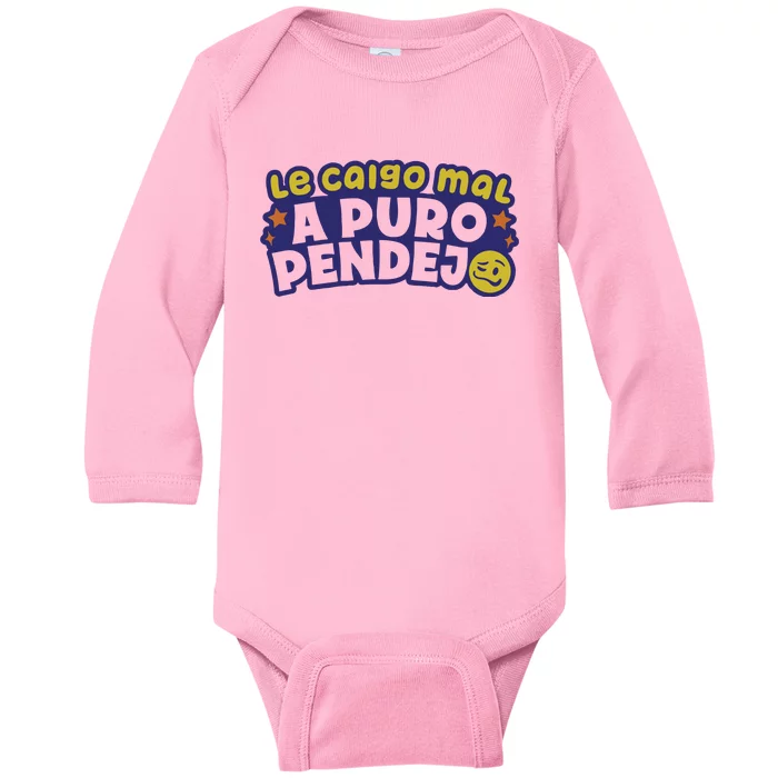 Playera Le Caigo Mal A Puro Pendejo Okchicas Baby Long Sleeve Bodysuit