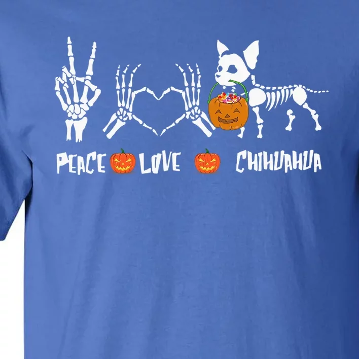 Peace Love Chihuahua Halloween Dog Mug Cute Gift Tall T-Shirt