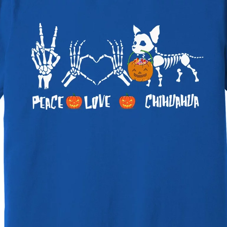 Peace Love Chihuahua Halloween Dog Mug Cute Gift Premium T-Shirt