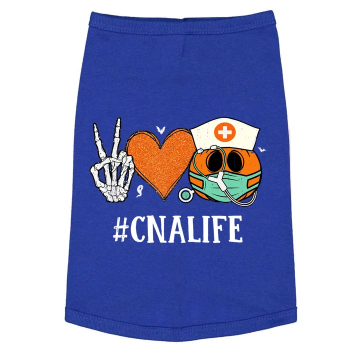 Peace Love Cna Halloween Nurse Certified Nursing Assistant Gift Doggie Tank