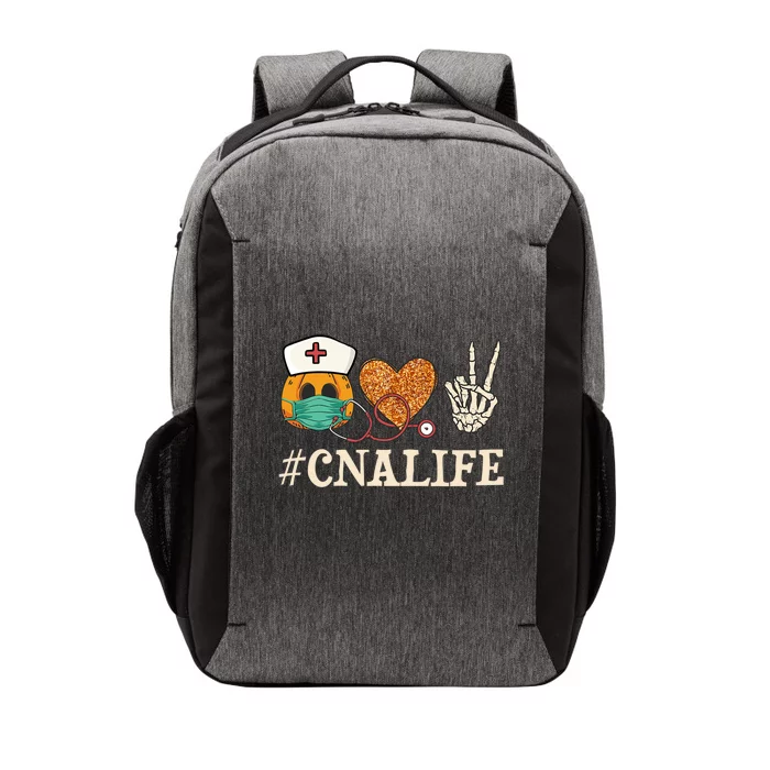 Peace Love Cna Life Halloween Certified Nursing Assistant Gift Vector Backpack