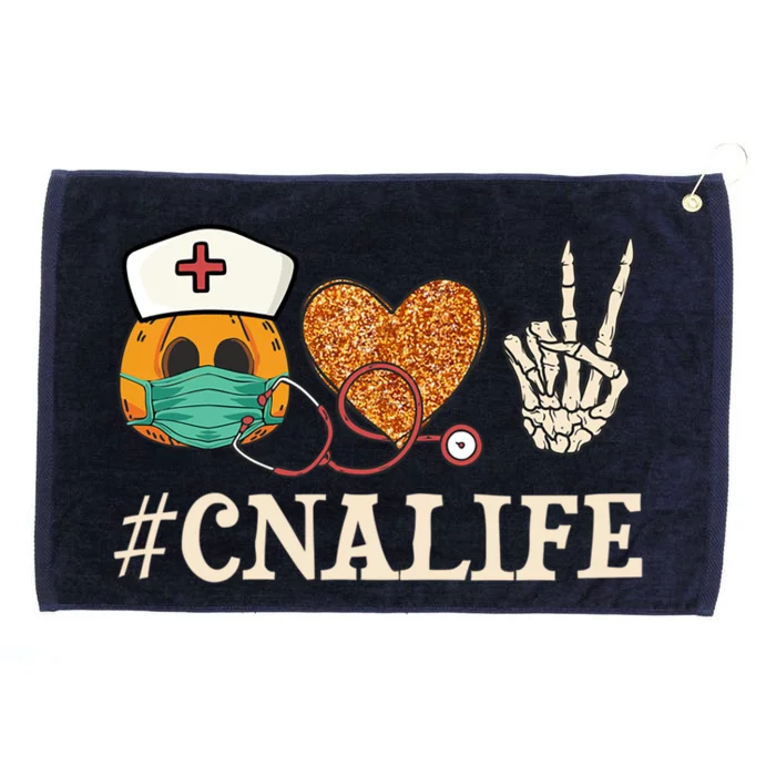 Peace Love Cna Life Halloween Certified Nursing Assistant Gift Grommeted Golf Towel